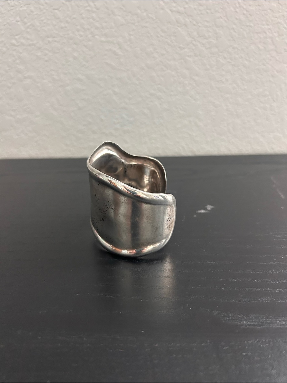 Large Sterling Silver Cuff Asymmetric Sculptural Statement Bracelet 60.4g VTG - Picture 4 of 9